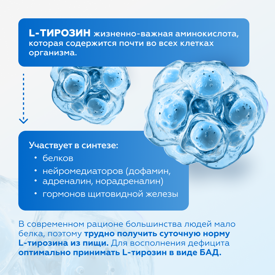 L-тирозин 60 капсул